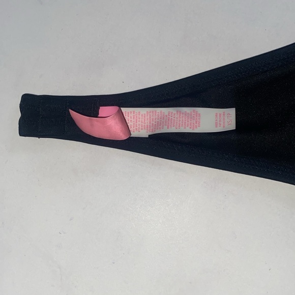 Victoria’s Secret Black Halter High Neck Swim Bikini Bra Crop Top Stretch XS - Picture 4 of 5